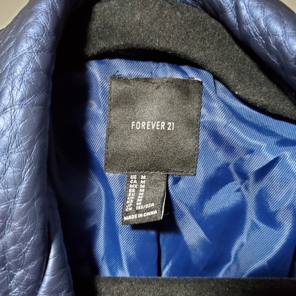 Forever 21 - Pleather Blue Jacket - Picture 3 of 4